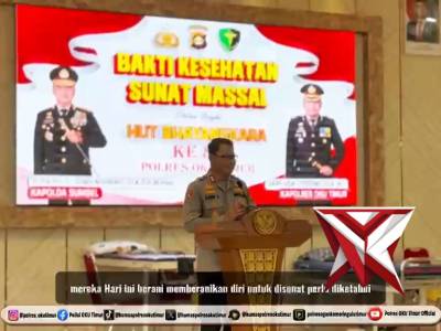Bakti kesehatan sunat masal KAPOLRES OKU Timur dalam rangka Hut Bhayangkara ke 80