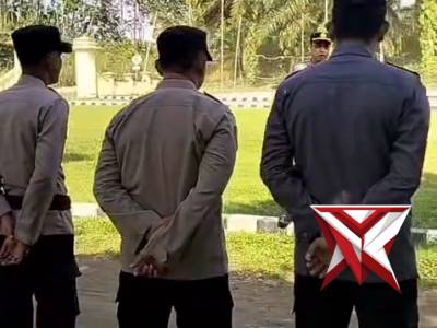 Apel pagi polsek nibung