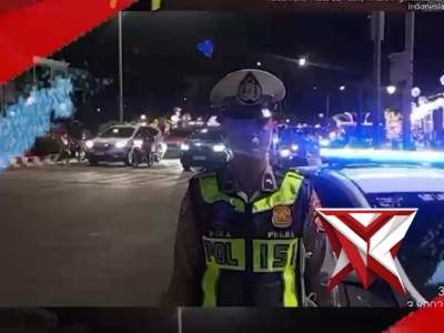 Personel piket Satlantas Polresta Bengkulu melaksanakan patroli Blue Light di sejumlah titik rawan k