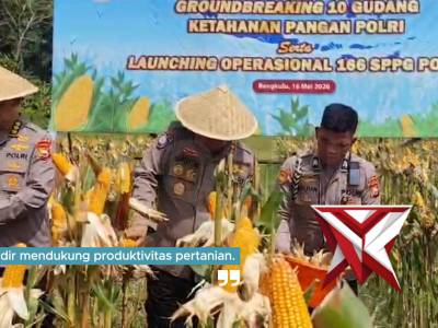 Kapolda Bengkulu Irjen Pol. Mardiyono, S.I.K., M.Si., mengikuti Panen Raya Jagung Serentak Kuartal I - PoliceTube