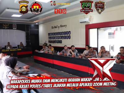 Wakapolres Muara Enim mengikuti kegiatan arahan dan penekanan dari Wakapolda Sumsel kepada para Kasa
