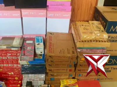 Pembagian alat bekal kantor kepada Bag /Sat /Si di polres pali
