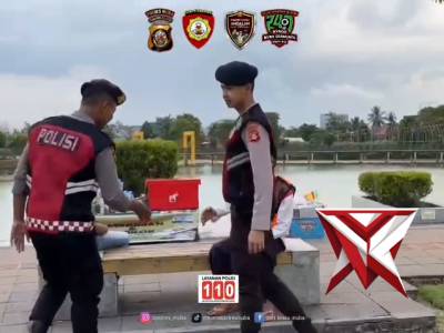 TIM patroli dialogis SAT SAMAPTA penjagaan parkir taman air sekayu sm7