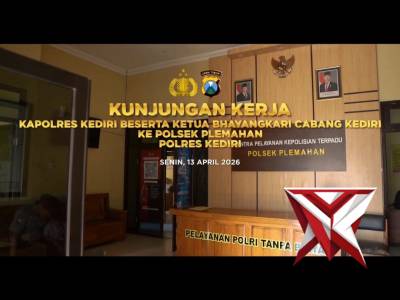 Kunker di Polsek Plemahan, Kapolres Kediri Tekankan Peningkatan Kualitas Pelayanan Publik