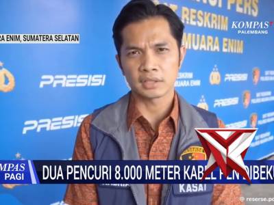 NEKAT! Curi 8 KM Kabel PLN buat beli Nakoba Di Kabupaten Muara Enim Sumatera Selatan.
reserse