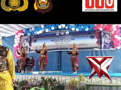 BTA 12. Bhabinkamtibmas hadir dalam acara pelepasan dan penyerahan kembali siswa/siswi kelas IX SMP
