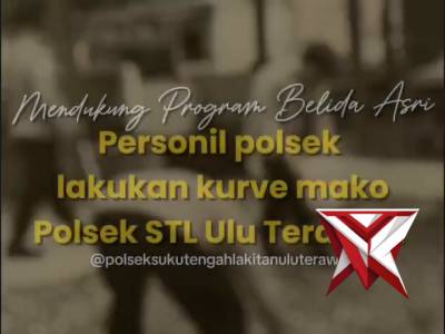 Mendukung program belida personil lakukan kurve diseputaran masok Polsek STL Ulu Terawas.