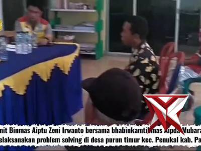 Kanit binmas dan bhabinkamtibmas melaksanakan problem solving