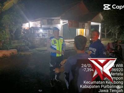 Patroli malam Polsek Kejobong antisipasi gangguan Kamtibmas