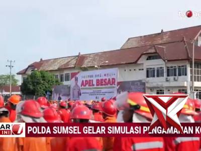 POLDA SUMSEL GELAR SIMULASI PENGAMANAN KOTA - PoliceTube