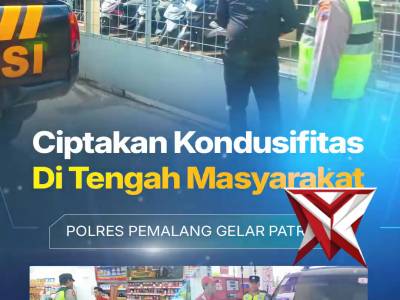 Patroli Kewilayahan Polres Pemalang guna menciptakan kondusifitas di tengah masyarakat. - PoliceTube