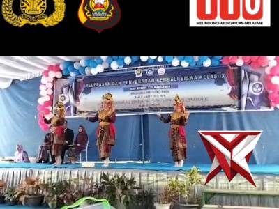 AB 16. Bhabinkamtibmas hadir dalam acara pelepasan dan penyerahan kembali siswa/siswi kelas IX SMP N