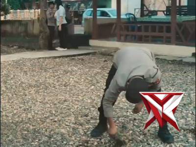 Mendukung program belida personil lakukan kurve diseputaran masok Polsek STL Ulu Terawas.