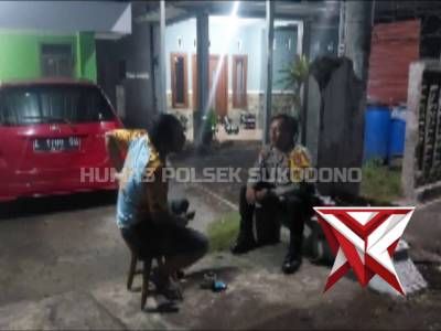 Antisipasi Curanmor, Bhabinkamtibmas Desa Kebonagung Berikan Pesan Kamtibmas di Desa Binaan