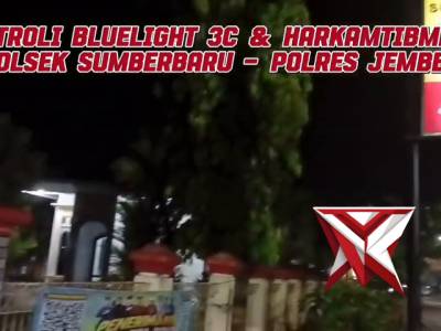Melaksanakan patroli dengan satpam BRI dan dialogis bersama warga masyarakat di wil Kec.Sumberbaru