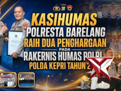 Kasihumas Polresta Barelang Raih Dua Penghargaan pada Rakernis Humas Polri Polda Kepri Tahun 2026