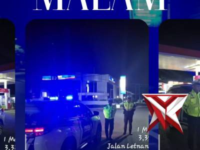 Patroli malam sat lantas polres oki