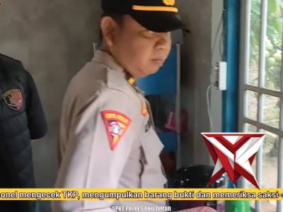 Pamapta dan piket fungsi mendatangi TKP pencurian dengan pemberatan di Desa Kotabaru Kec. Martapura
