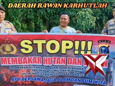 Patroli Daerah Rawan Karhutla Polsek Pangkalan Kerinci