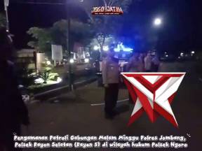 Pengamanan Patroli Gabungan Malam Minggu Polres Jombang Rayon selatan  di wilayah Hukum Polsek Ngoro