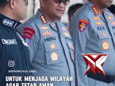 Apel sabuk kamtibmas dipolres Empat Lawang dipimpin oleh bapak Kapolda Sumsel