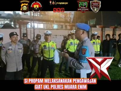 Sipropam Polres Muara Enim melaksanakan pengawasan apel KRYD