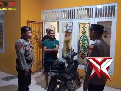 Patroli Malam Polsek Lawang Kidul, Imbau Warga Amankan Kendaraan dari Curanmor