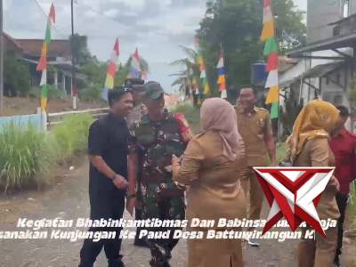 Kegiatan Bhabinkamtibmas Dan Babinsa Lubuk Raja 
Melaksanakan Kunjungan Ke Paud Desa Battuwinangun K