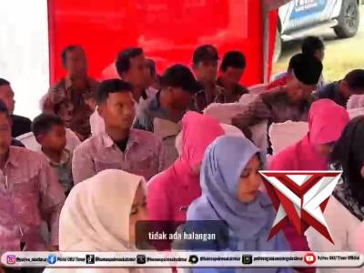Ground breaking satuan pelayanan pemenuhan gizi polres OKU Timur 2 di desa mendah