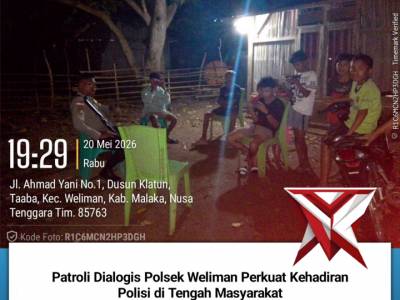 Patroli Dialogis Polsek Weliman Perkuat Kehadiran Polisi di Tengah Masyarakat - PoliceTube