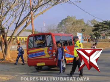 Sat lantas polres MBD laksanakan giat gatur pagi
