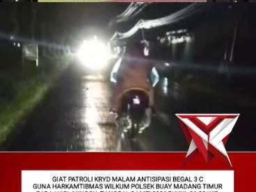 Patroli KRYD ANTISIPASI 3C dan Balap Liar di seputaran wilkum Polsek BMT