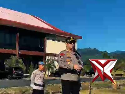 Apel Pagi Personil Polres Boltim yang di Pimpin Langsung oleh Kapolres Boltim
