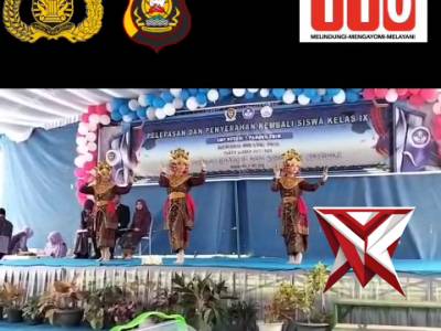 BTA 2. Bhabinkamtibmas hadir dalam acara pelepasan dan penyerahan kembali siswa/siswi kelas IX SMP N