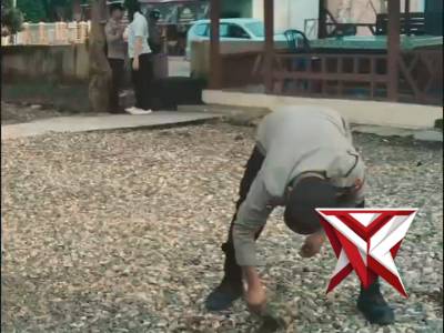 Mendukung program belida personil lakukan kurve diseputaran masok Polsek STL Ulu Terawas.
