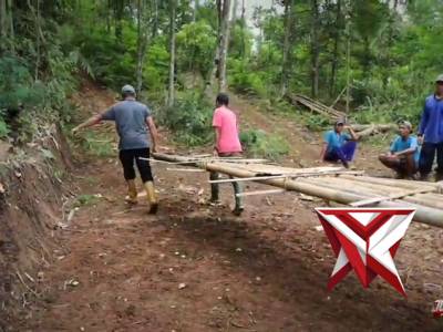 Bangun Jembatan Merah Putih Jombok Pule, Kapolres Trenggalek: Pangkas Jarak Tempuh dan Lebih Hemat W