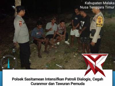 Polsek Sasitamean Intensifkan Patroli Dialogis, Cegah Curanmor dan Tawuran Pemuda