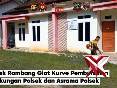 *DUKUNG PROGRAM BELIDA DAN INDONESIA ASRI, POLSEK RAMBANG GELAR KURVE BERSIHKAN LINGKUNGAN ASPOL*