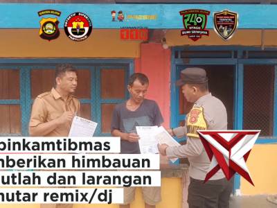 Bhabinkamtibmas Polsek Gunung Megang Brigpol Angga Apriansyah memberikan himbauan karhutlah dan lara - PoliceTube