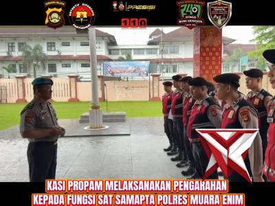 Kasi Propam Polres Muara Enim Melaksanakan Pengarahan kepada Sat Samapta