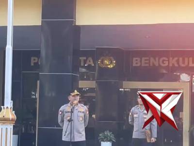 Propam Polresta Bengkulu melaksanakan kegiatan Gaktiblin usai apel pagi jam pimpinan