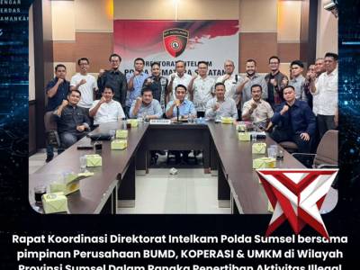 Rapat Koordinasi Direktorat Intelkam Polda Sumsel bersama pimpinan Perusahaan