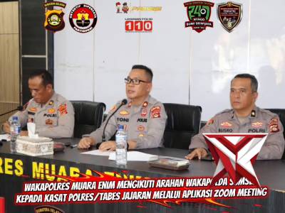 Wakapolres Muara Enim mengikuti kegiatan arahan dan penekanan dari Wakapolda Sumsel kepada para Kasa