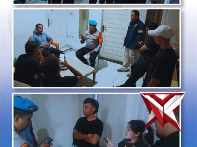 Anggota polsek kebayoran lama Polres jakarta Selatan melakukan pengecekan laporan layanan polisi 110