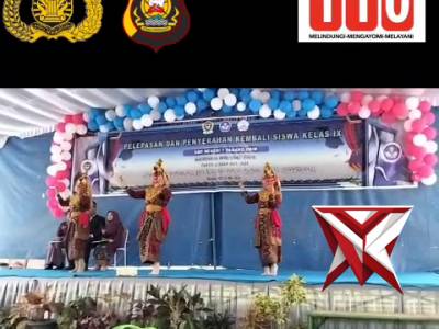 HI 6. Bhabinkamtibmas hadir dalam acara pelepasan dan penyerahan kembali siswa/siswi kelas IX SMP