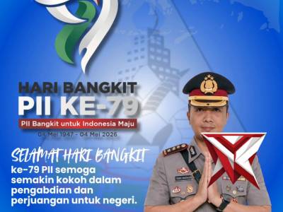 Direktur Intelkam Polda Sumsel beserta Staf dan jajaran mengucapkan 

Selamat Hari Bangkit PII ke-79