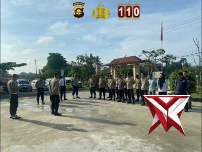 Personil Polsek Baturaja Timur dipimpin oleh Wakapolsek Baturaja Timur Iptu Fachrizal Effendi,S.E.,