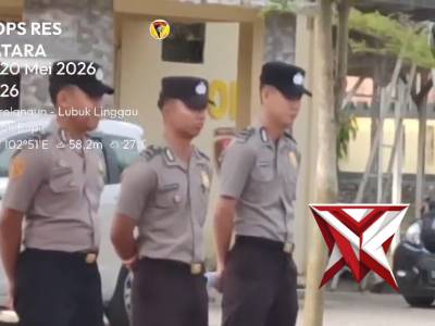 Apel pagi personil polres Musi Rawas Utara