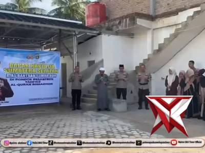 Bantuan Sumur Bor dari Bapak Kapolda SUMSEL di Pondok Pesantren Tahfidz Al-Qur'an Romadhon. - PoliceTube
