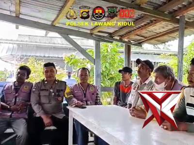 Bhabinkamtibmas Polsek Lawang Kidul Sampaikan Himbauan Kamtibmas dan Larangan Karhutla di Desa Keban